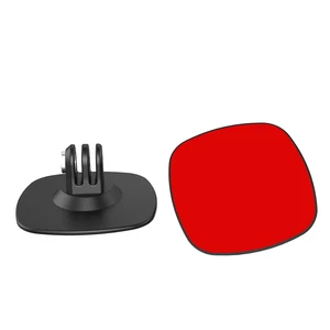 Curved Adhesive Mount Helmet Base Flexible Sticky Mount Bracket for GoPro Hero 14 Insta360 DJI Action 6 Motorcycle Camera Holder