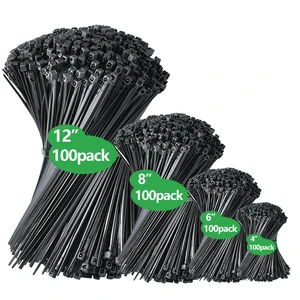 380mm 200mm 250mm 300mm 350mm 400mm OEM Factory Nylon66 Pa66 Zip Plastic Cable Tie Nylon Cable Tie