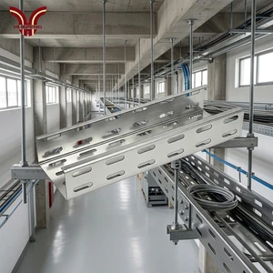HUAPENG Stainless Steel Material Passivated Corrosion-Resistant Slotted Cable Tray Industrial Plant Perforated Cable Tray