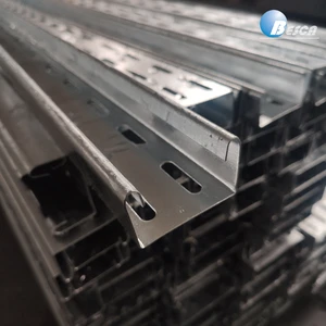 Cable Assemblies Slotted Cable Tray OEM Galvanized Cable Tray with Cover with Divider in 500x100mm