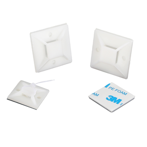 High Quality Adhesive Cable Tie Mounts for Wall Desk Cord Organization Sturdy Nylon Clip