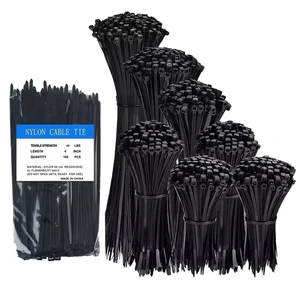 Various Specifications 2.5/3.6/4.8/7.6/8.8/12mm Width Self-Locking Flexible Nylon 66 Cable Ties For CE ROHS Certified