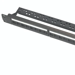24 Port Blank Empty Network Patch Panel 1U RJ45 Cat5E/Cat6 Rack Mount Wall Mount