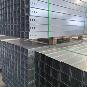 Custom OEM Galvanized/Powder Coated Steel Solid Bottom Cable Tray for Industrial Cable Cabling with Connectors