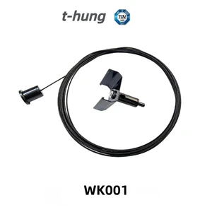 Black Complete Suspension Kit For LED Linear Light With Adjustable Cable System, Brass Ceiling Attachment, Clip, Wire Gripper
