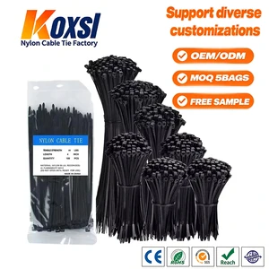 100Pcs Nylon Cable Ties With Cable Mounts Self-locking Zip Ties Assorted Sizes 4/6/8/10/12 Inch Perfect for Garden Office Garage