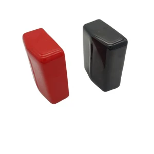 Customized 1/8 Inch Thick Flexible PVC Battery Terminal Cover Heat/Flame Resistant Red/Black Low Voltage Cable End Caps
