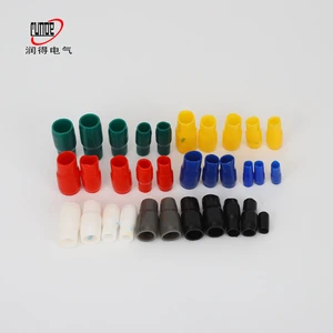 RUNDE Series Cable Lugs Terminal Insulating Material Soft Protective Sleeve PVC Vinyl Rubber Wire End Caps