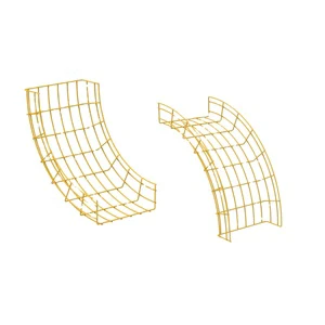 Factory Customized Powder Coated Wire Mesh Cable Tray Metal Grid Cable Tray