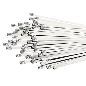 4.6x300mm Self-Locking Stainless Steel 304 High Temp Resistant Cable Ties for Electrical Industrial Use Bundle Cables
