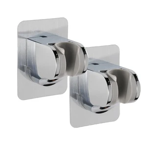Strong Adhesive Waterproof ABS Plastic Chrome Finish Adjustable Handheld Shower Head Holder Wall Mount Shower Bracket Bathroom