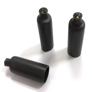 Mini-Type Low Voltage Cable End Caps Transparent/Black Heat Shrinkable 3:1 Shrink Ratio Inner Wall Adhesive Sealing Waterproof