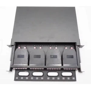 Factory Supply 1U 19' Rack Mount MTP MPO Patch Panel 144 Fiber 96 Fiber 48Core High Density MPO Patch Panel