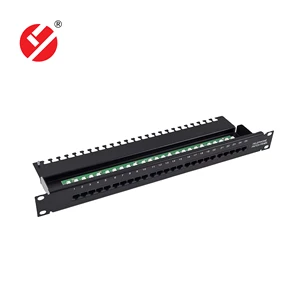 LIYUAN OEM Cat7 Cat5E Cat6 Patch Panel LY-PP5-15 UTP RJ45 25 Port 1U 19 Inches Network Patch Panel
