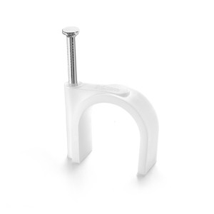 10mm PE Material Rectangular Plastic Cable Staple Clips Cable Wire Clips