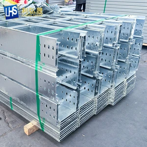 Hot-Dip Galvanized Ventilated/Perforated Trough Cable Tray with 100kg Load Capacity for Cable Laying-Lihongsheng Brand
