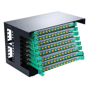 19-inch 6U ST Single Mode ODF Patch Panel, 96 Core Fully Equipped with ST Adapters