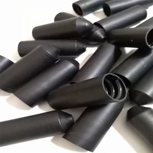 Heat Shrink High Voltage Black Cable End Cap Flexible Sealing PE Wire Insulation 3:1 Shrink Ratio 6/2 9/3 8/2mm