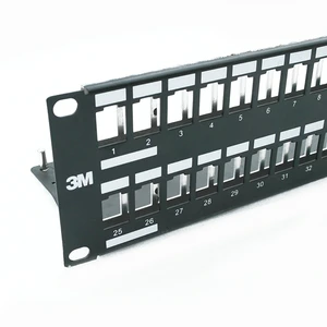 3M/Corning 48 Port blank Patch Panel Unload Empty Patch panel for Cabinet VOLPPCBF48K RJ-45 PANEL 48P 2U BLA ALU