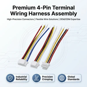 Custom Wire Harness Cable Assembly OEM JST GH SM Molex 2-64 Pin 2.0mm 2.54mm Pitch PCB Connector Wire ISO CE RoHS Certified
