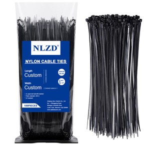 Nylon 66 Self-Locking Cable Ties for Electrical Industrial Use, 100-550mm Length 2.5-12mm Width Heavy Duty