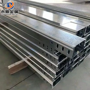 Carbon Steel Channel Tray Trough Cable Trunking System High Capacity Electrical Installation Corrosion Resistant Metal Structure
