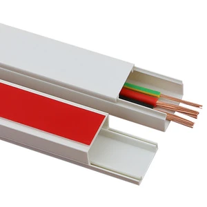White Electric Conduit Cable Duct PVC Fireproof Plastic Cable Trunking and Wiring Ducts Wiring Accessories