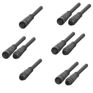 M12 Waterproof Outdoor Lighting Connectors Male to Female Plug 2 3 4 2+3 6 Cores Socket for Indoor and Outdoor Use