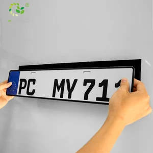 Invisible License Plate Frame Adhesive Hook Loop Tapes Cars Motorcycles License Plate Holder Bracket Decoration