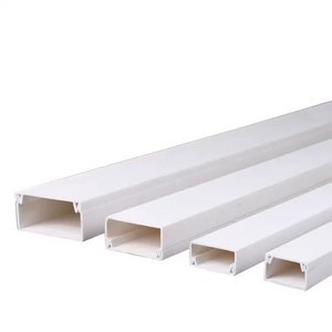 White PVC Plastic Enclosed Slot Cable Tray/Cable Duct Trunking