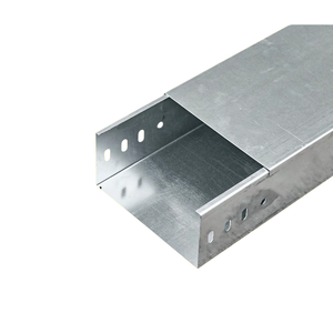 Customized a Variety of Sizes Steel Galvanized Trough Type Cable Tray with Cover