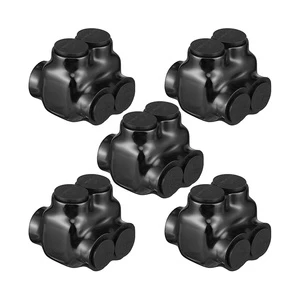 Black Insulated Cable Connector Multi Wire Splice Connectors 2 Port Dual Entry with Oxide Inhibitor Electric Connector