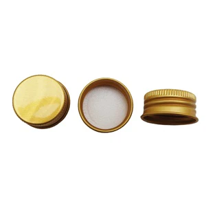 24mm 25mm 28mm Aluminium Screw Cap For Glass Bottle Plastic Bottle Non Leakage Aluminium Bottle Cap With PE Liner