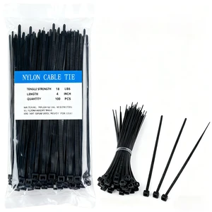 China Supplier Nylon 66 PA 66 Cable Ties Self-Locking Plastic Cable Clamp Strap Wraps Releasable Type
