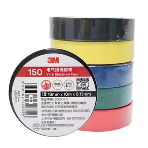 3 M Temflex PVC Vinyl Electrical Insulating Tape 150 for General Use, 18mmX10Mx0.13mm