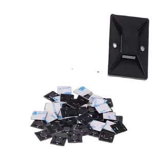 High Quality HF-Shaw Electric TM Series Nylon 66 Cable Tie Mount Base Set Self Adhesive Wire Black 30mm Adhesive