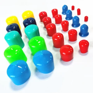 Through-Hole Cable Protective Cap Rubber Insulation Dust-proof Anti-Collision Steel Bar End Cap Plug Thread Custom Cutting