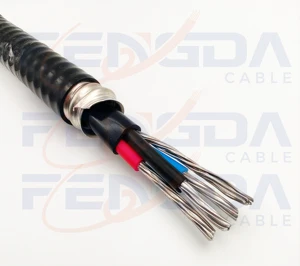 Fengda TECK90 Solid Aluminum Conductor XLPE Aluminum Armored Cable for Cable Trays Made in Tianjin