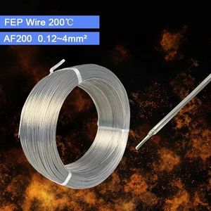 Single Core Connector Wire Transparent FEP High Temperature Electrical Wire AF200 0.2mm Mini Cable Car Hook Up Wire