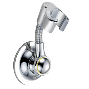 Flexible Modern Vacuum Suction Cup Adhesive Stick Shower Bracket Wall Mount Holder for Hand Held Shower Head