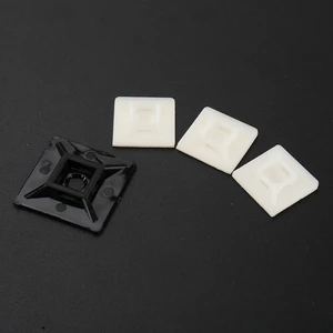 OUORO ND28 High Quality Waterproof ROHS HIPS Material 94-V2 White Self Adhesive Cable Tie Mount China