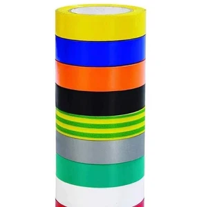 Colorful Heat Resistant PVC Electrical Insulating Tape Hot Melt Adhesive Sticker Insulating Tape for Industrial Warning