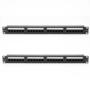 1U 24 Ports Cat5,cat5e, Cat6 Cat7 Patch Panel Metal Type Patch Panel