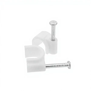 PROPART PECR6 Cable Clip with Round Screw 6mm White 100pcs