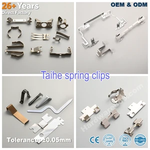 Custom Made OEM Design Precision Stamping Sheet Metal Parts Stainless Carbon Steel Brass Copper Small Flat Leaf Spring Clips