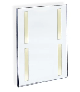 Acrylic Vertical Wall Mount Document Holder with Adhesive Tape