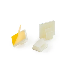 Essentra Self Adhesive Wire Cord Clip Cable Clamp Wire Organizer Natural Nylon 6.6 UL94 V2 SR 1788 Self Adhesive Cable Clips