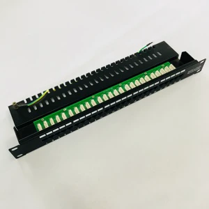 25 Port Voice Data Modular Cat3 RJ11 Telephone Patch Panel With Circuit Board