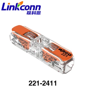 4 mm Cable Connector Push-in Wire Terminal Connector US Listed Quick Connect Electrical Connector Accessories Wagos 221-2411
