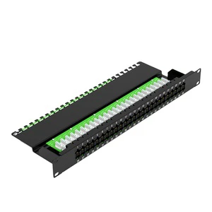 ZHEFAN 19 Inch 1U RJ45 RJ11 8P6C Telephone Panel 50 Port Patch Panel